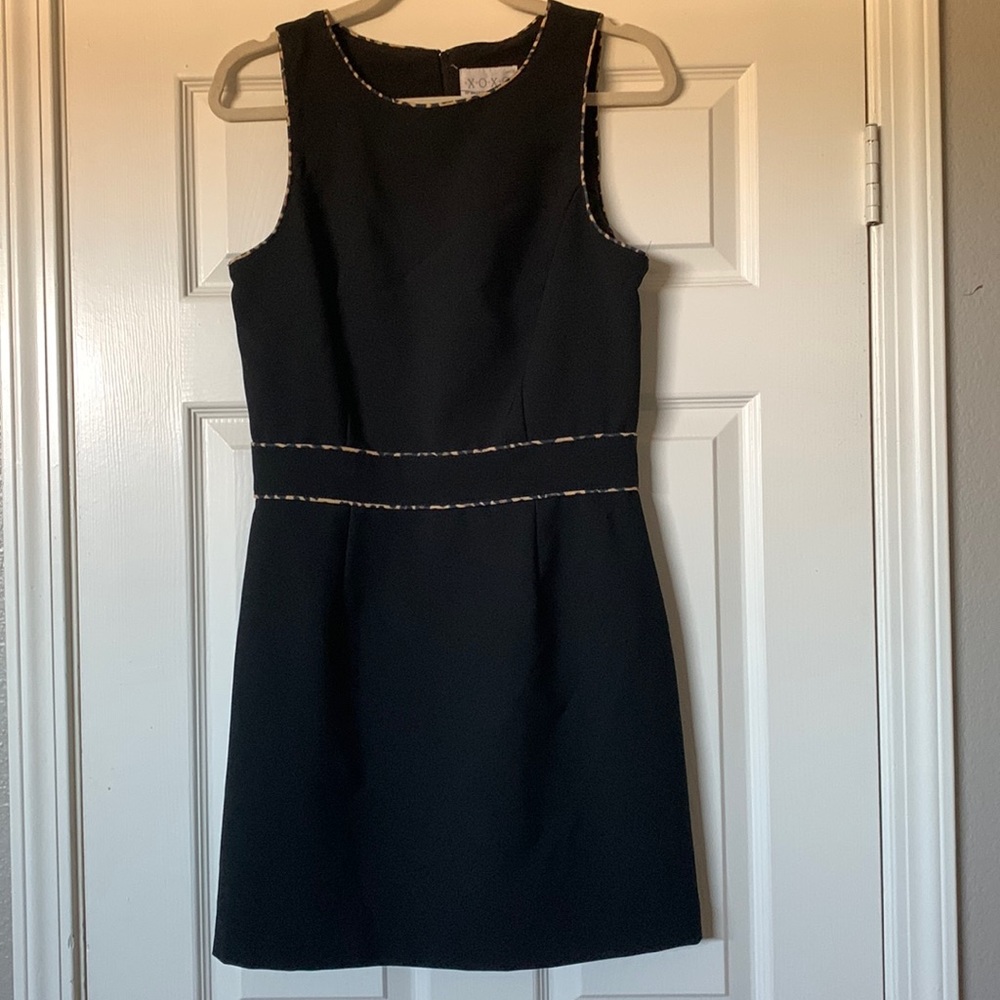 Black and cheetah print dress
